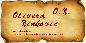 Olivera Ninković vizit kartica